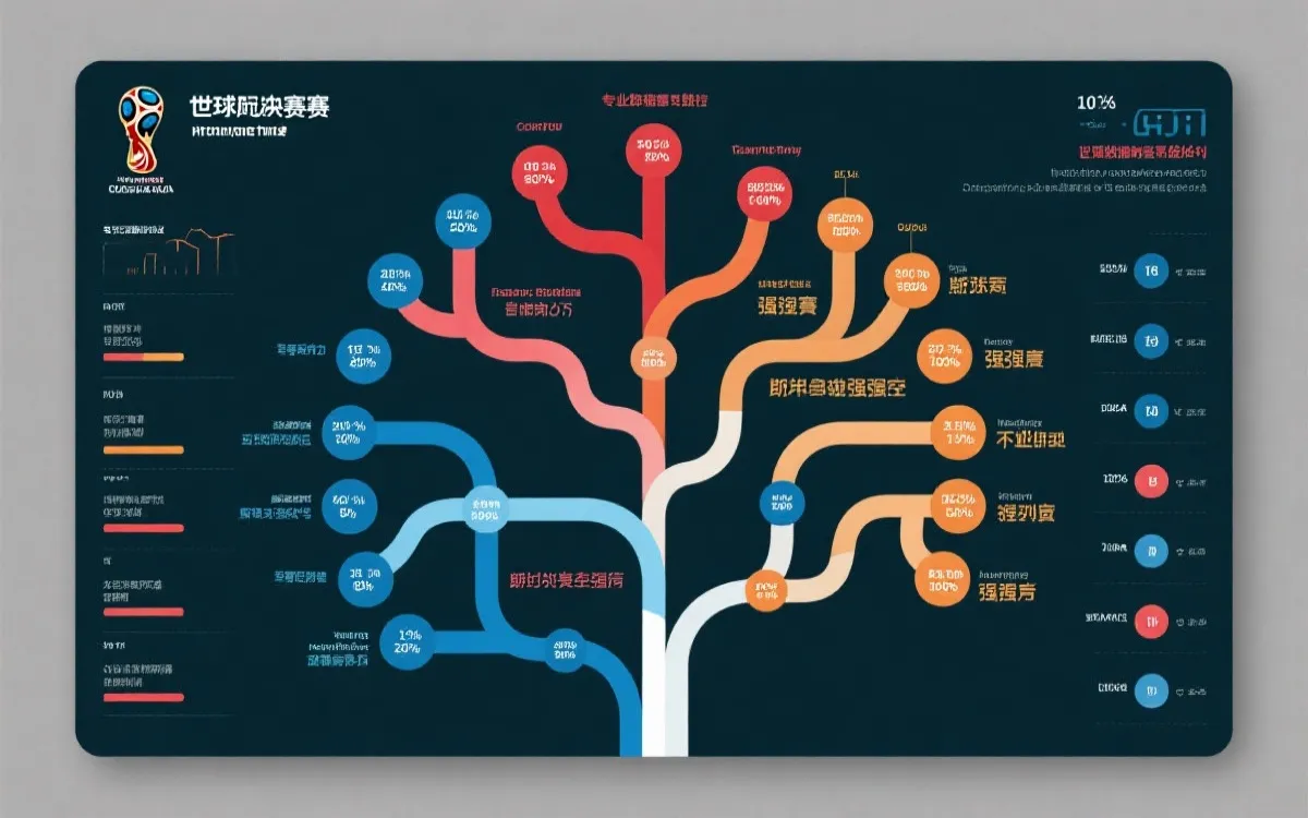 2026世界杯淘汰赛路径概率树与对阵路径示意图